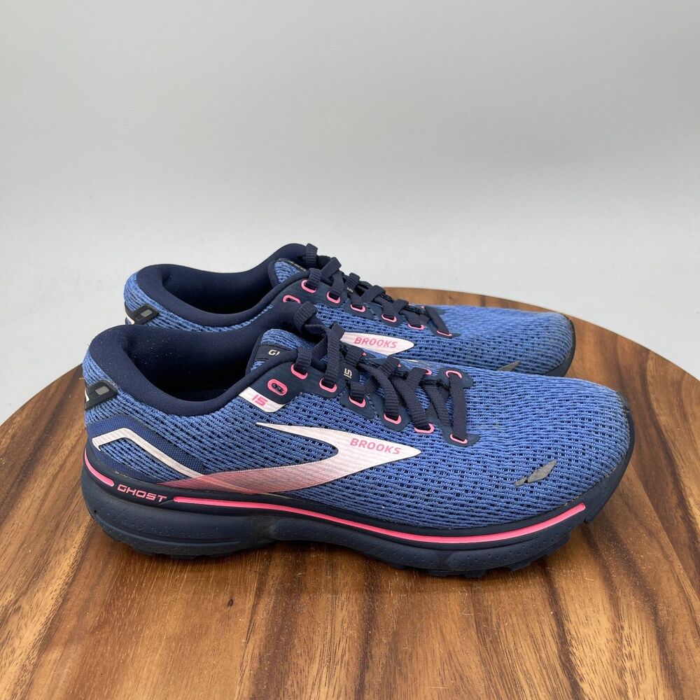 Brooks Ghost 15 Shoes Womens Size 8 B Blue Running Comfort Walking Gym Sneakers